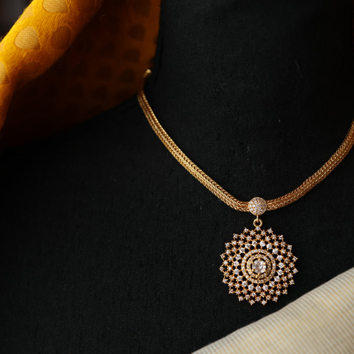 Heritage gold plated short necklace H2790