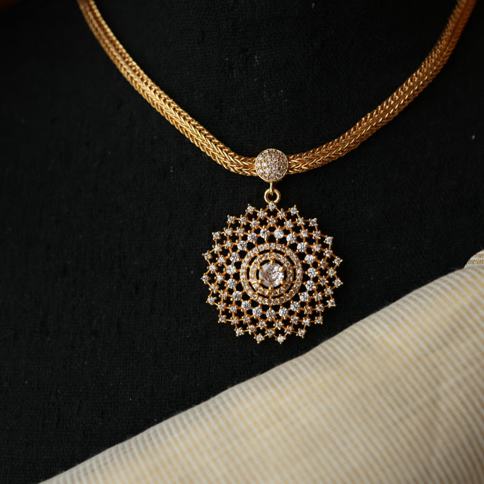 Heritage gold plated short necklace H2790