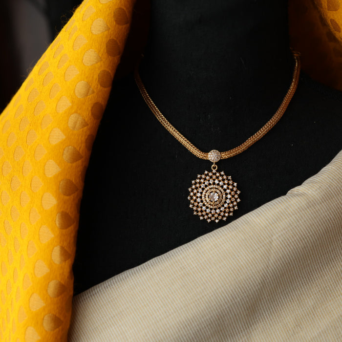 Heritage gold plated short necklace H2790