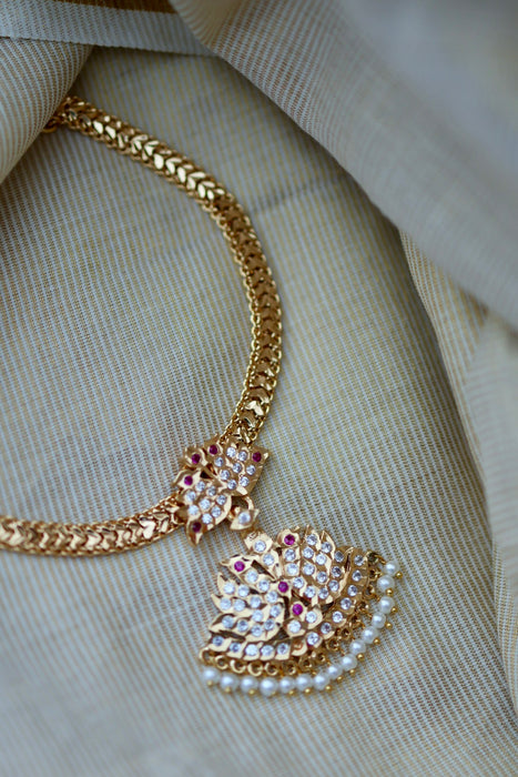 Heritage gold plated short necklace H0258