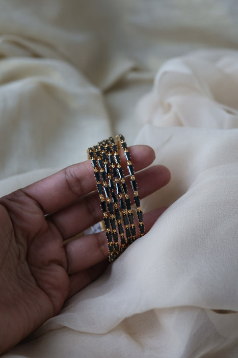 Heritage gold plated white stone bangle HB6531