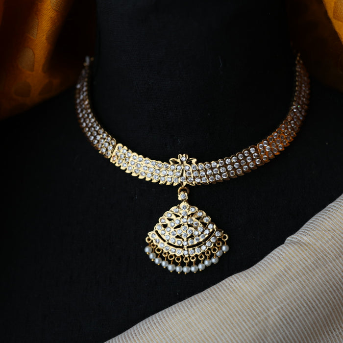 Heritage gold plated short necklace H7899