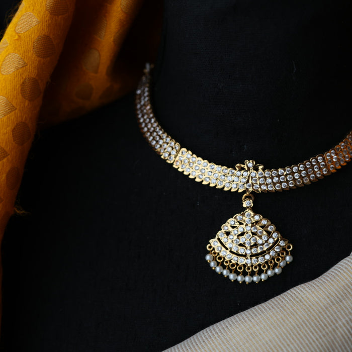 Heritage gold plated short necklace H7899