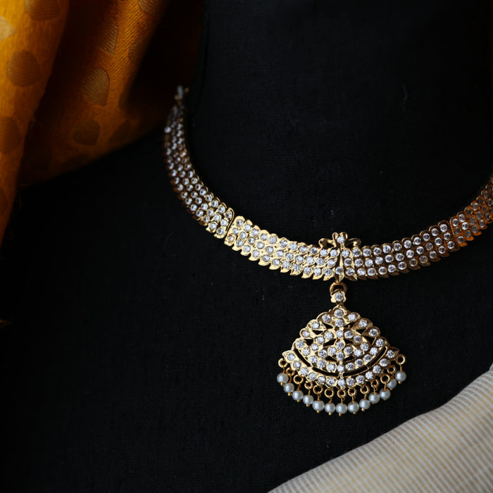 Heritage gold plated short necklace H7899