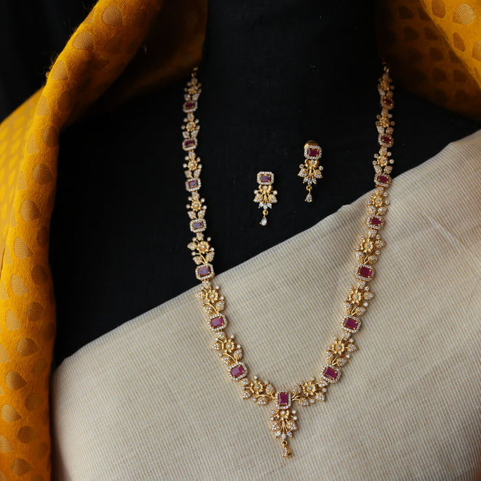 Heritage gold plated long necklace HL889