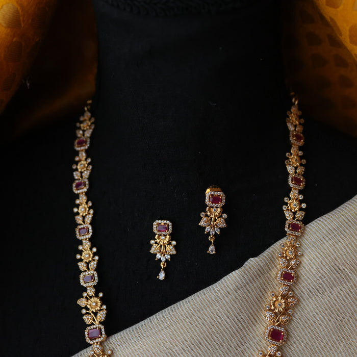 Heritage gold plated long necklace HL889