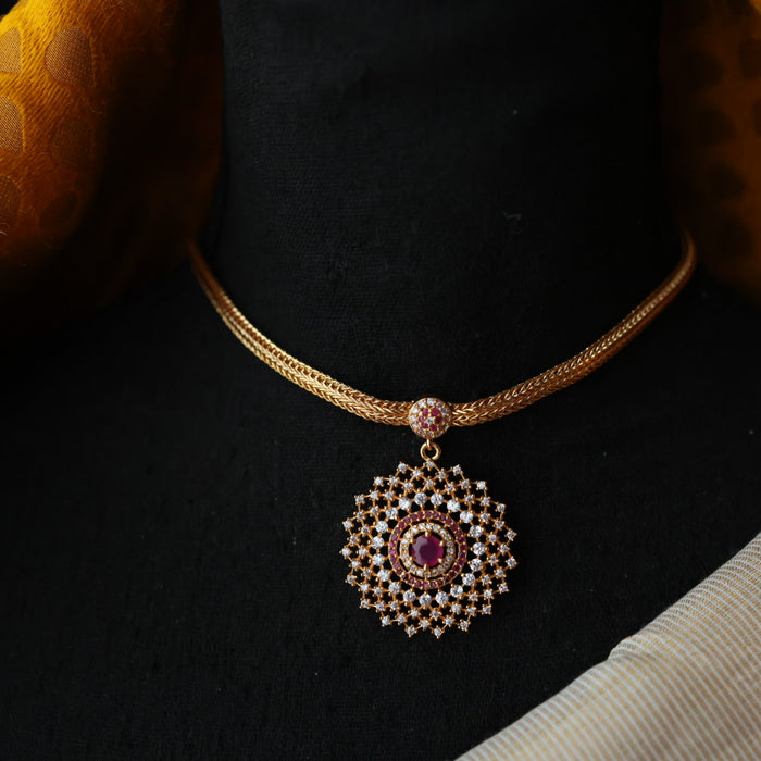 Heritage gold plated  short necklace H889