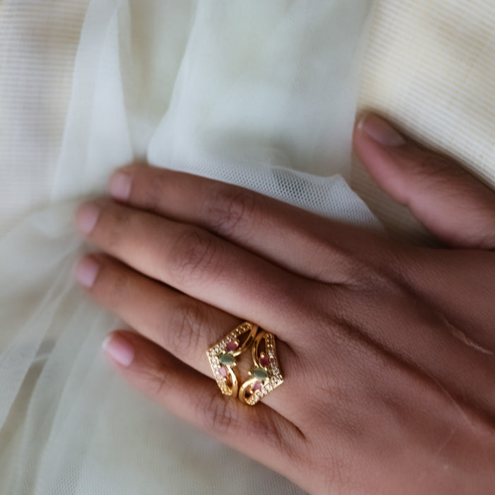 Heritage gold plated rings HRS0014