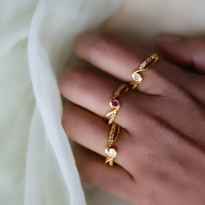 Heritage gold plated rings HRS0017