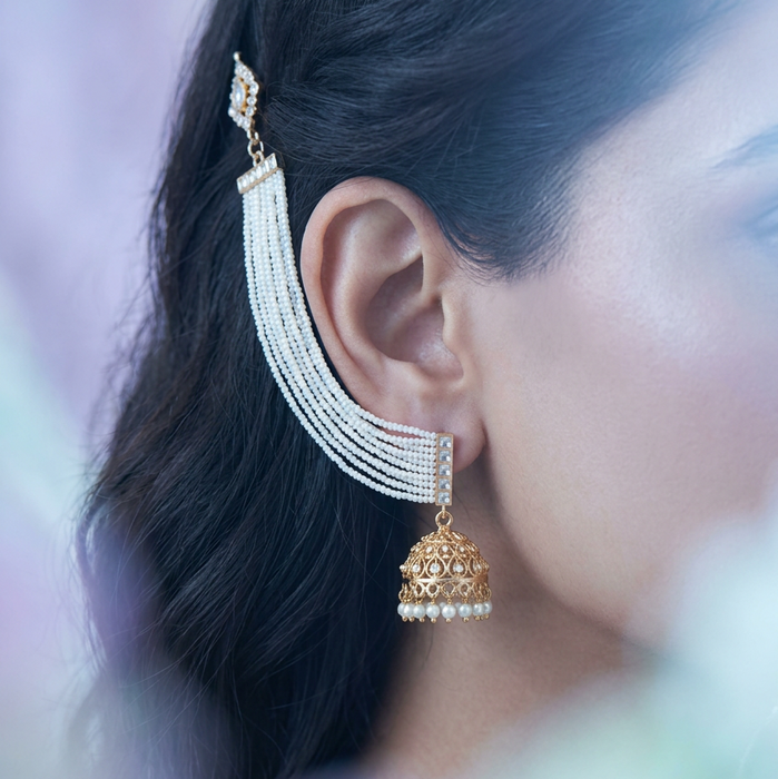 Heritage 3 layer pearl mattal ear accessories HM289