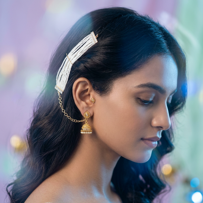 Heritage 3 layer pearl mattal ear accessories HM289