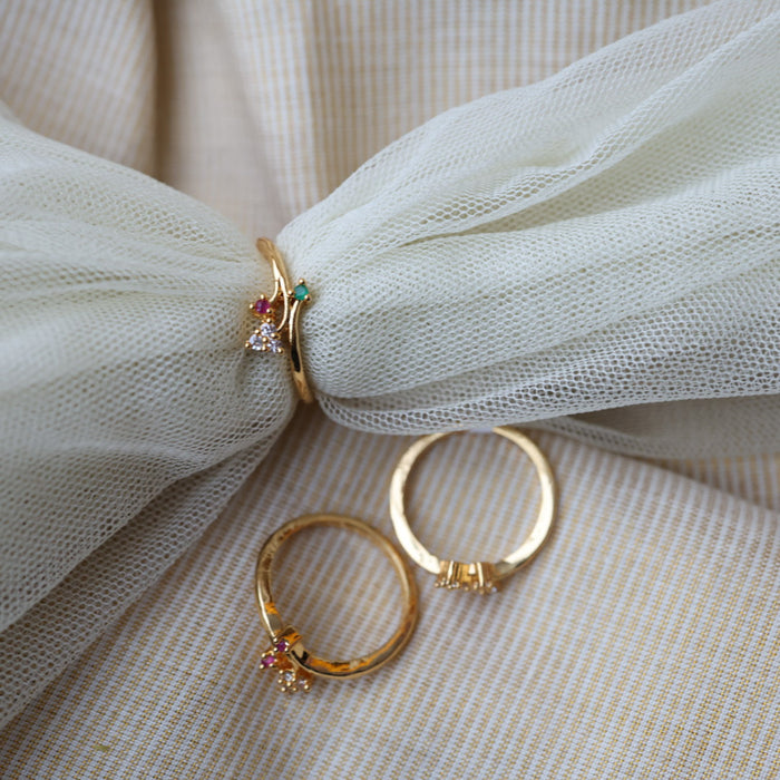 Heritage gold plated rings HRS0019