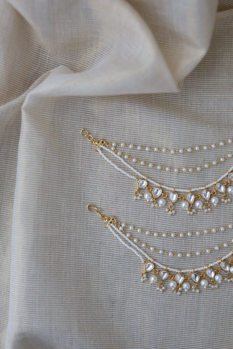 Heritage 3 layer pearl mattal ear accessories HM231
