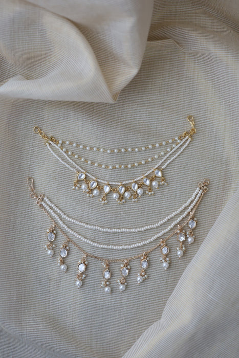 Heritage 3 layer pearl mattal ear accessories HM231