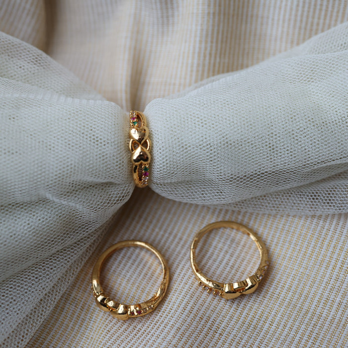 Heritage gold plated rings HRS0020