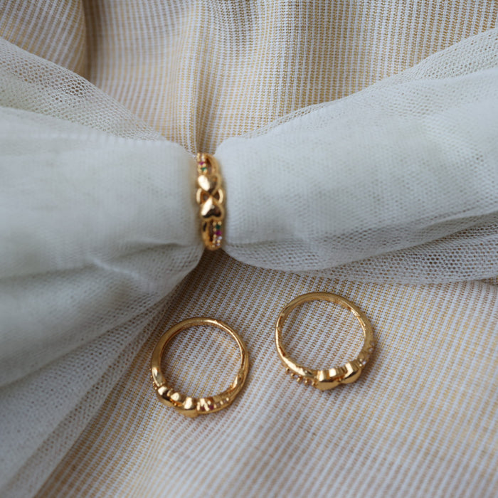 Heritage gold plated rings HRS0020