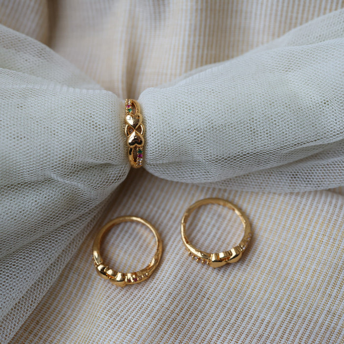 Heritage gold plated rings HRS0020