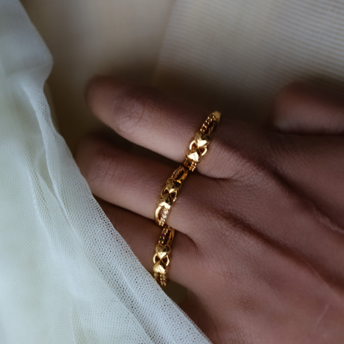 Heritage gold plated rings HRS0020