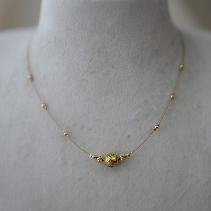Antique invisible coin design pendant necklace IN1788