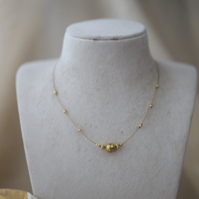 Antique invisible coin design pendant necklace IN1788