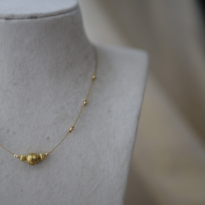 Antique invisible coin design pendant necklace IN1788