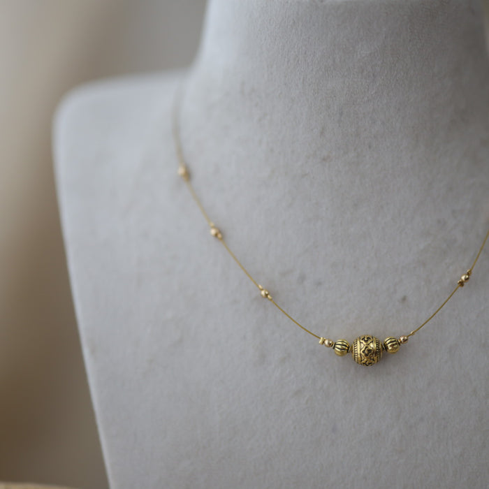 Antique invisible coin design pendant necklace IN1788