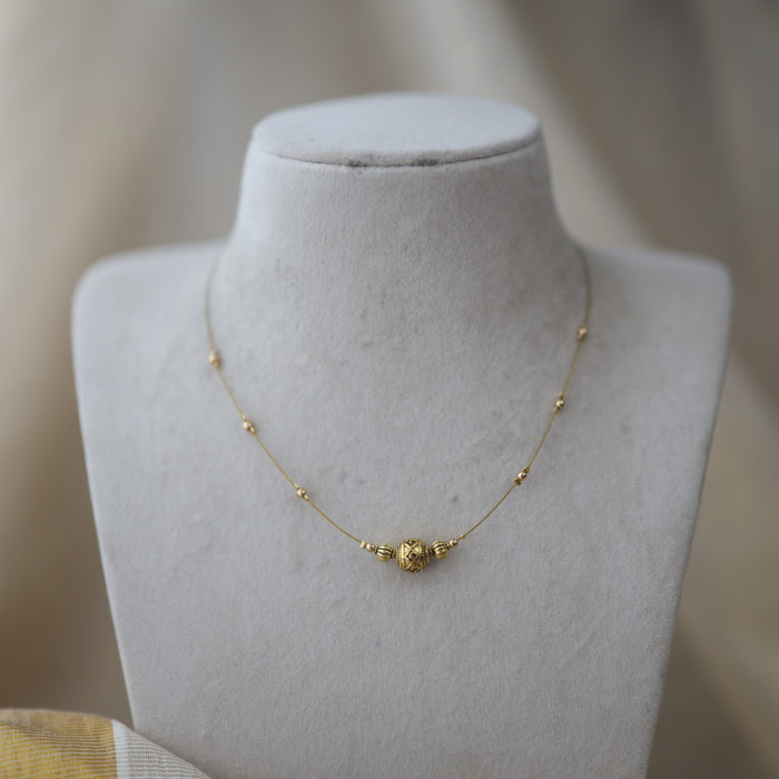 Antique invisible coin design pendant necklace IN1788