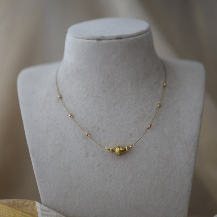 Antique invisible coin design pendant necklace IN1788
