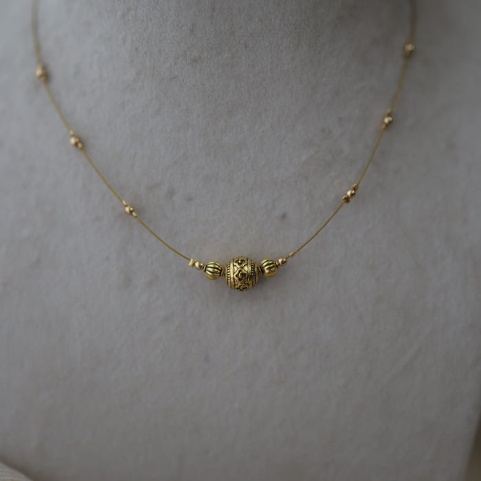 Antique invisible coin design pendant necklace IN1788