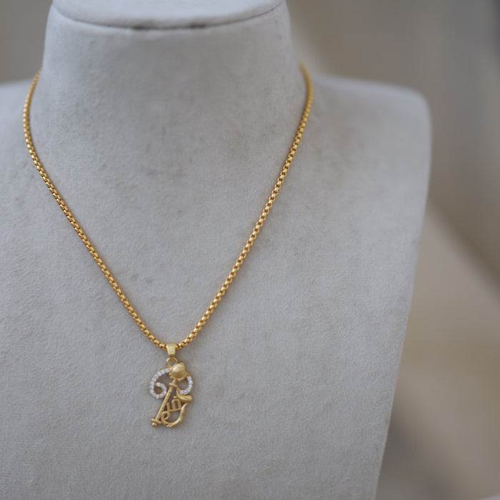 Heritage gold plated simple chain with OM pendant HC5452