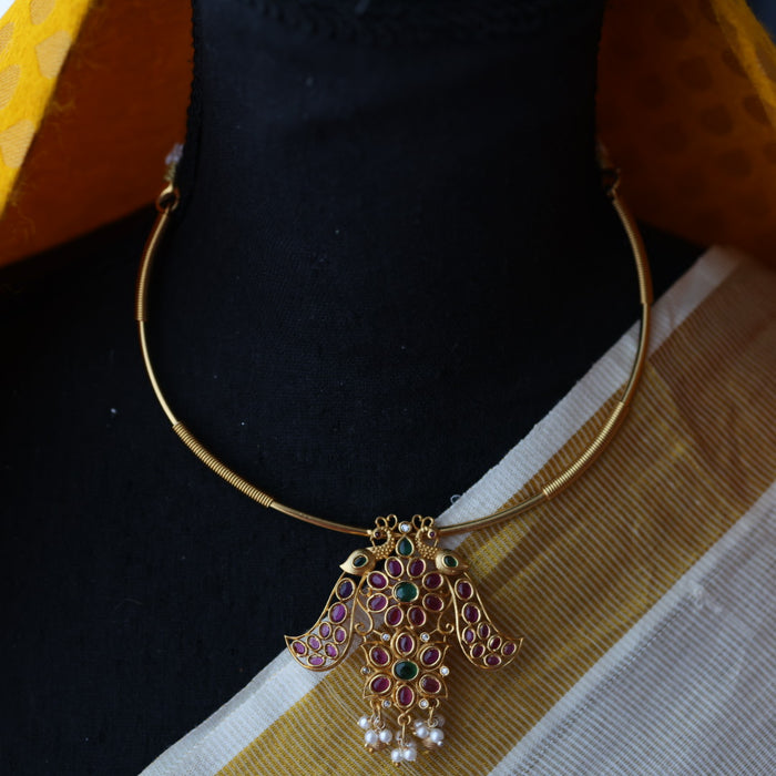 Antique short necklace with earrings C567
