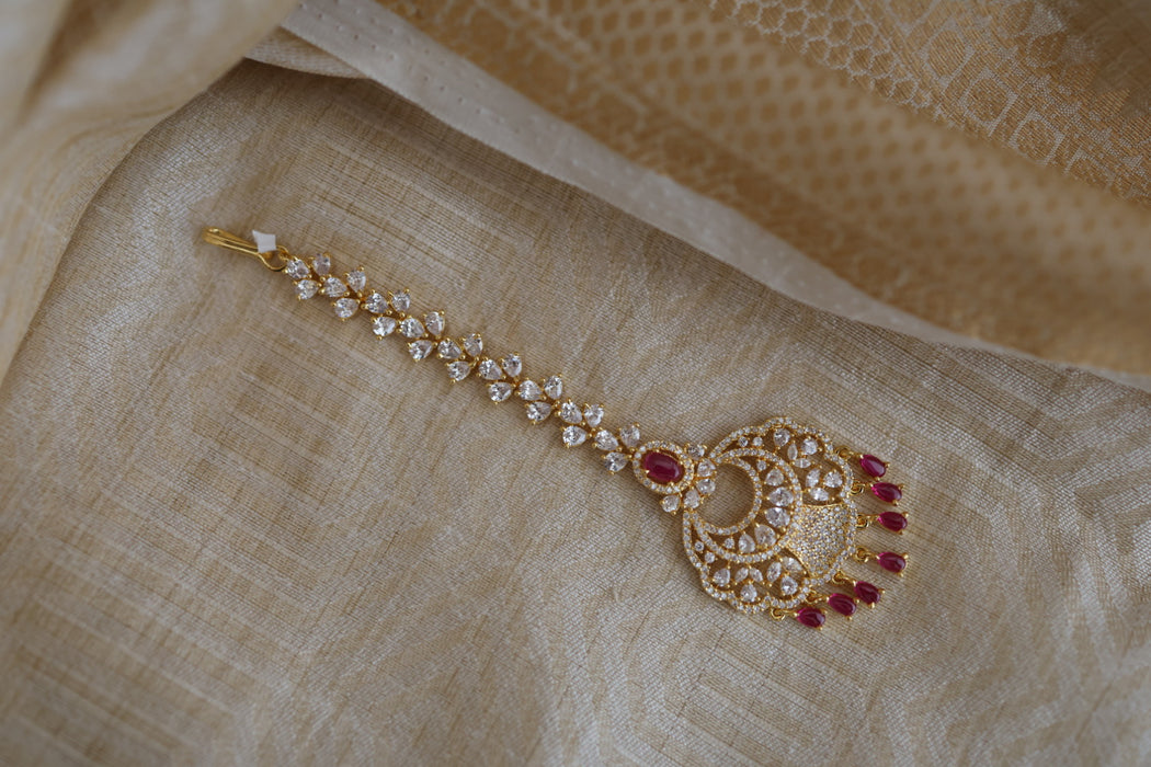 Trendy stone and pearl maang tikka TH77
