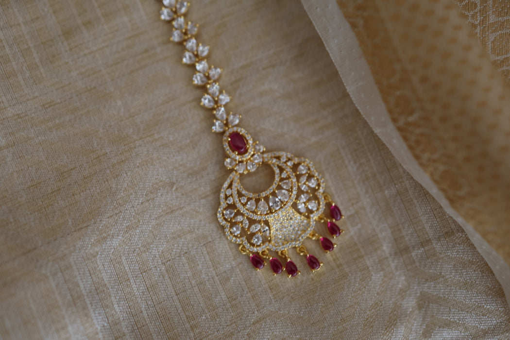 Trendy stone and pearl maang tikka TH77