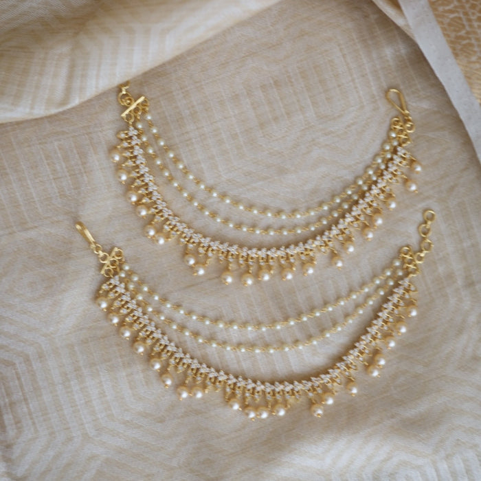 Trendy stone and pearl maang tikka HA1976