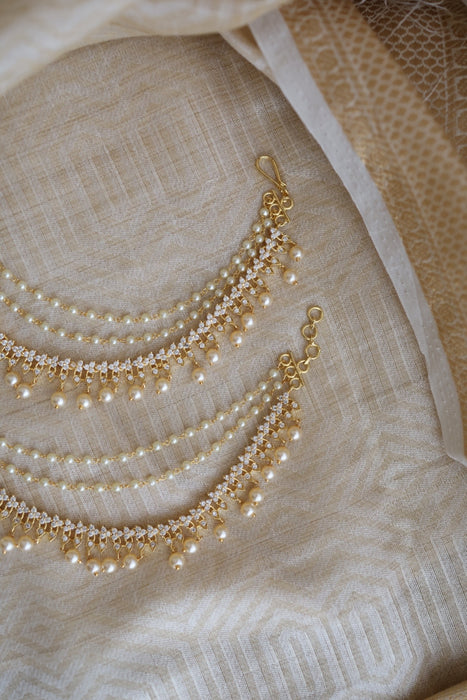Trendy stone and pearl maang tikka HA1976