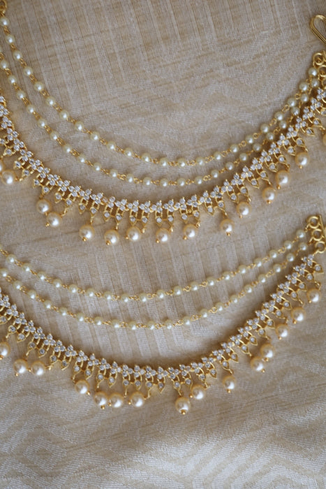 Trendy stone and pearl maang tikka HA1976