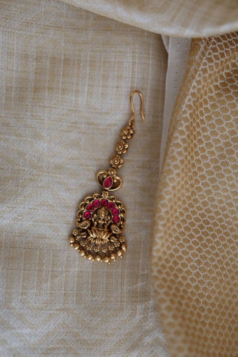 Antique ruby maang tikka TA3371