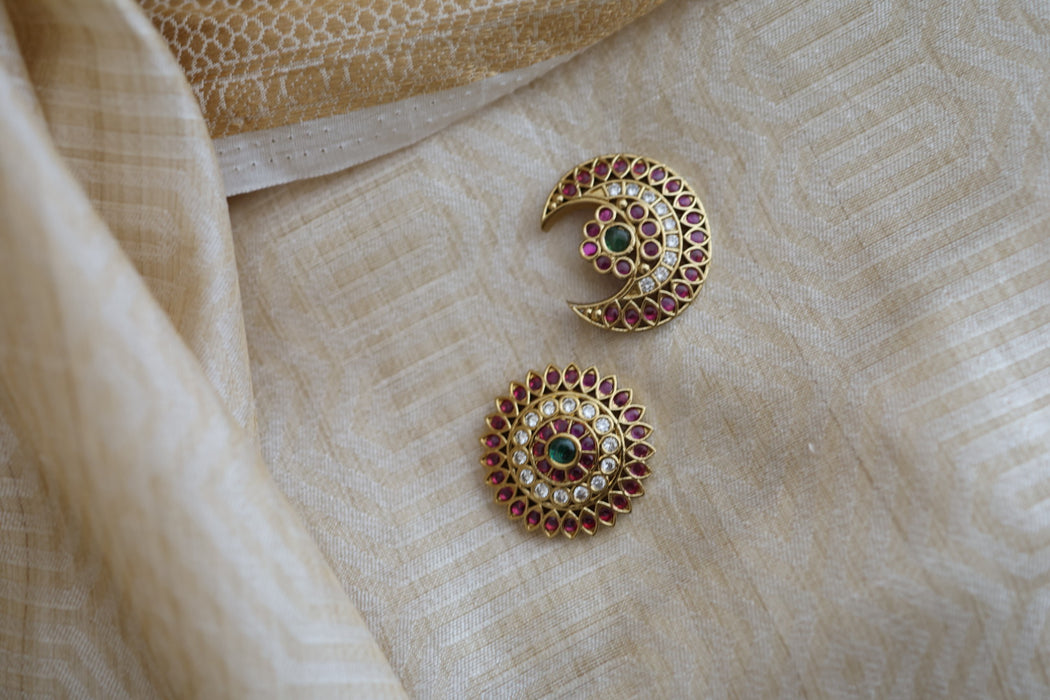 Heritage ruby white stone hair accessories HA97