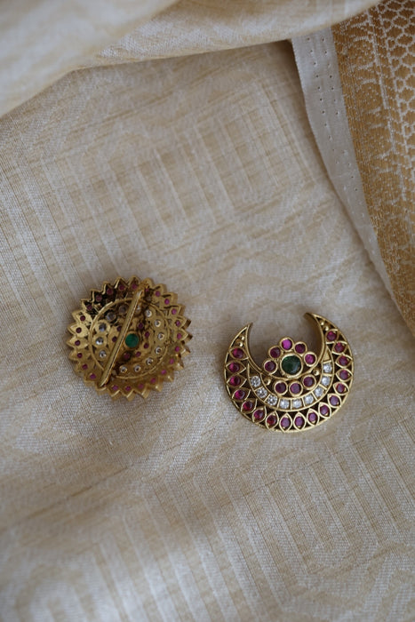Heritage ruby white stone hair accessories HA97