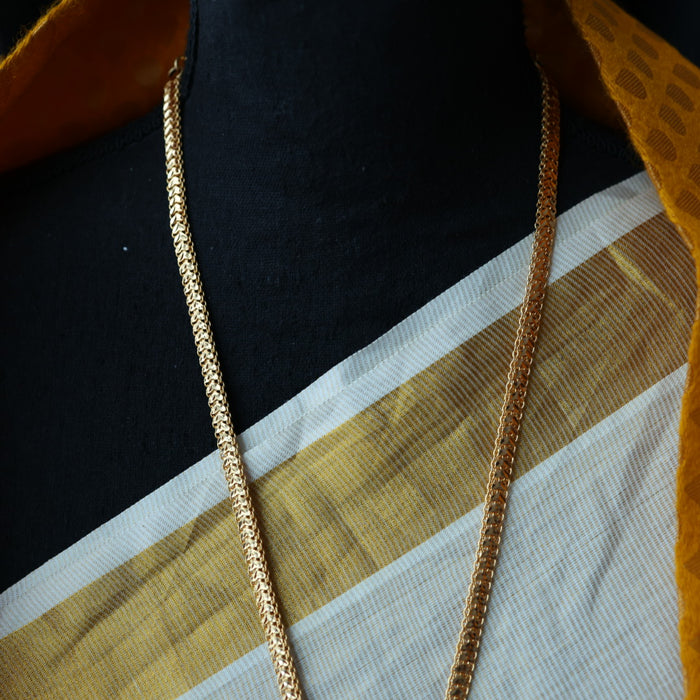 Heritage gold plated mango long necklace with earrings HL581
