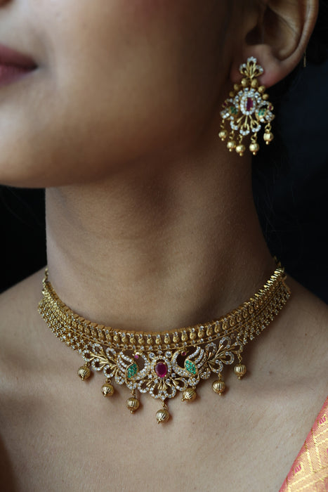 Antique choker necklace and earrings CCB20979