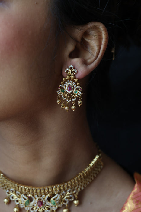Antique choker necklace and earrings CCB20979