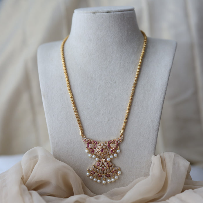 Heritage gold plated padakam necklace HP111
