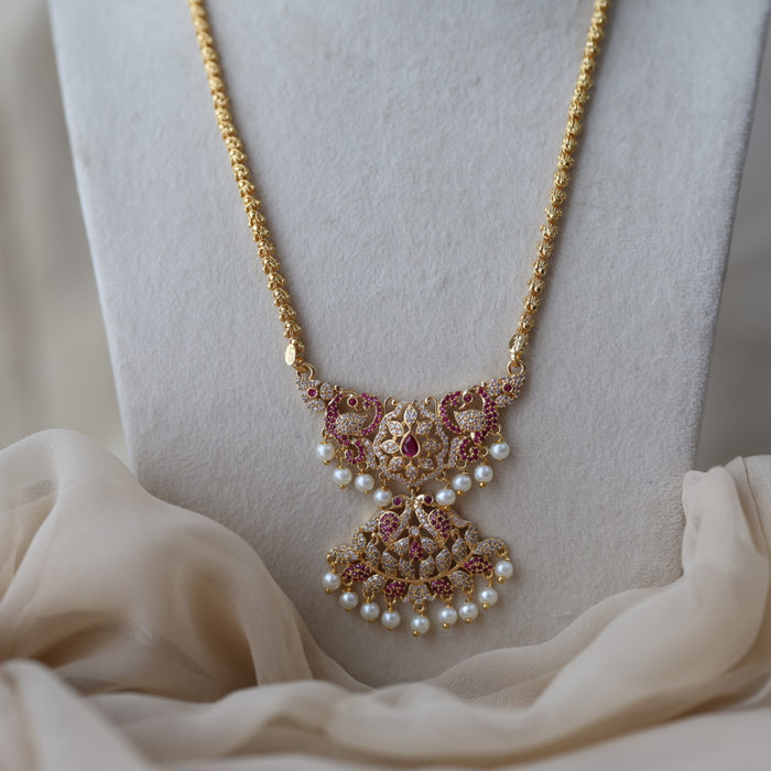 Heritage gold plated padakam necklace HP111