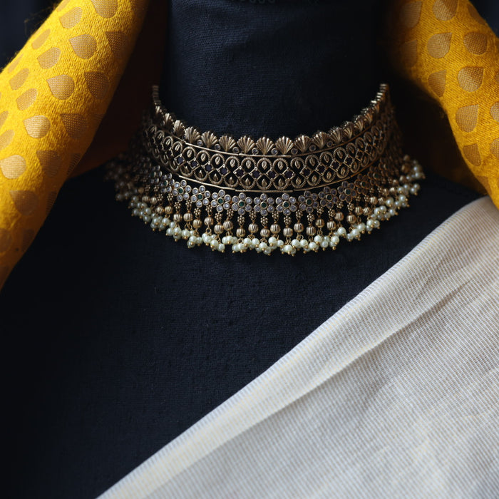 Antique choker necklace and earrings CCB11892