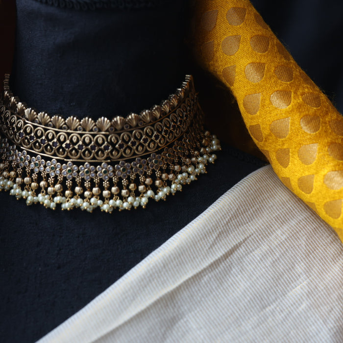 Antique choker necklace and earrings CCB11892