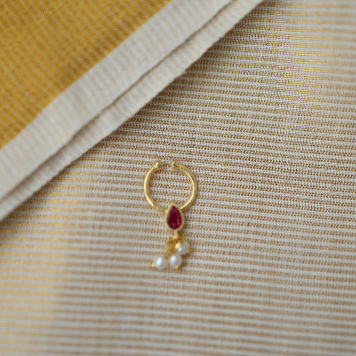 Minimalist Septum Nose Pin | Elegant Ethnic & Contemporary Nose Jewelry HN001