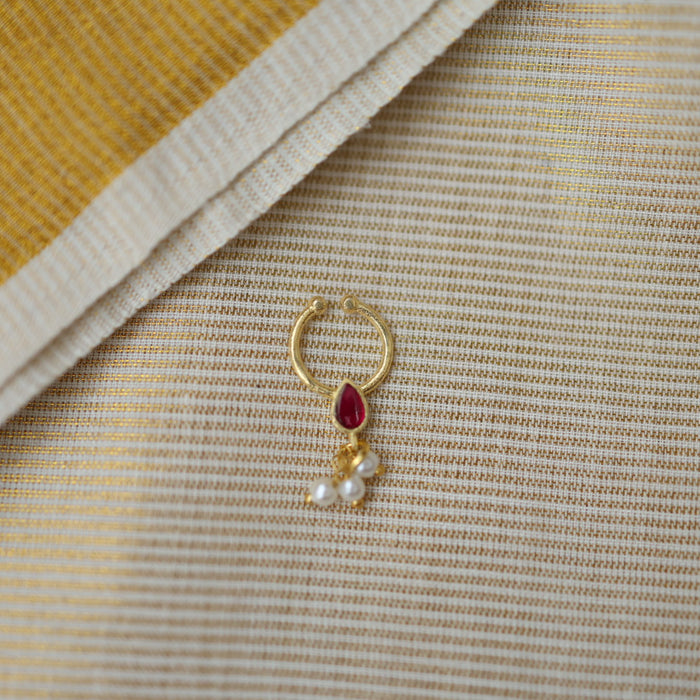 Minimalist Septum Nose Pin | Elegant Ethnic & Contemporary Nose Jewelry HN001