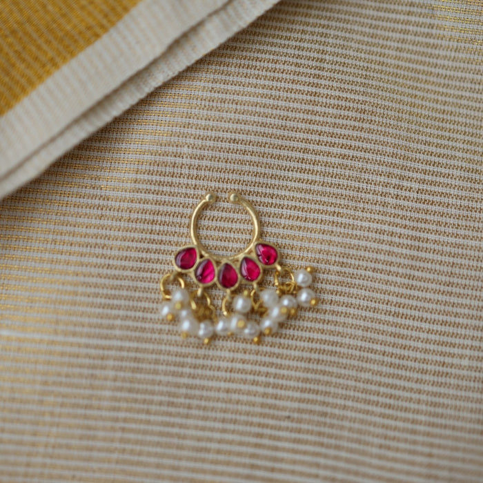 Minimalist Septum Nose Pin | Elegant Ethnic & Contemporary Nose Jewelry HN003