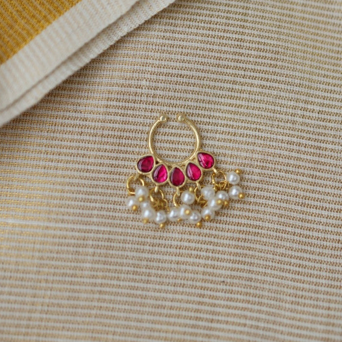Minimalist Septum Nose Pin | Elegant Ethnic & Contemporary Nose Jewelry HN003